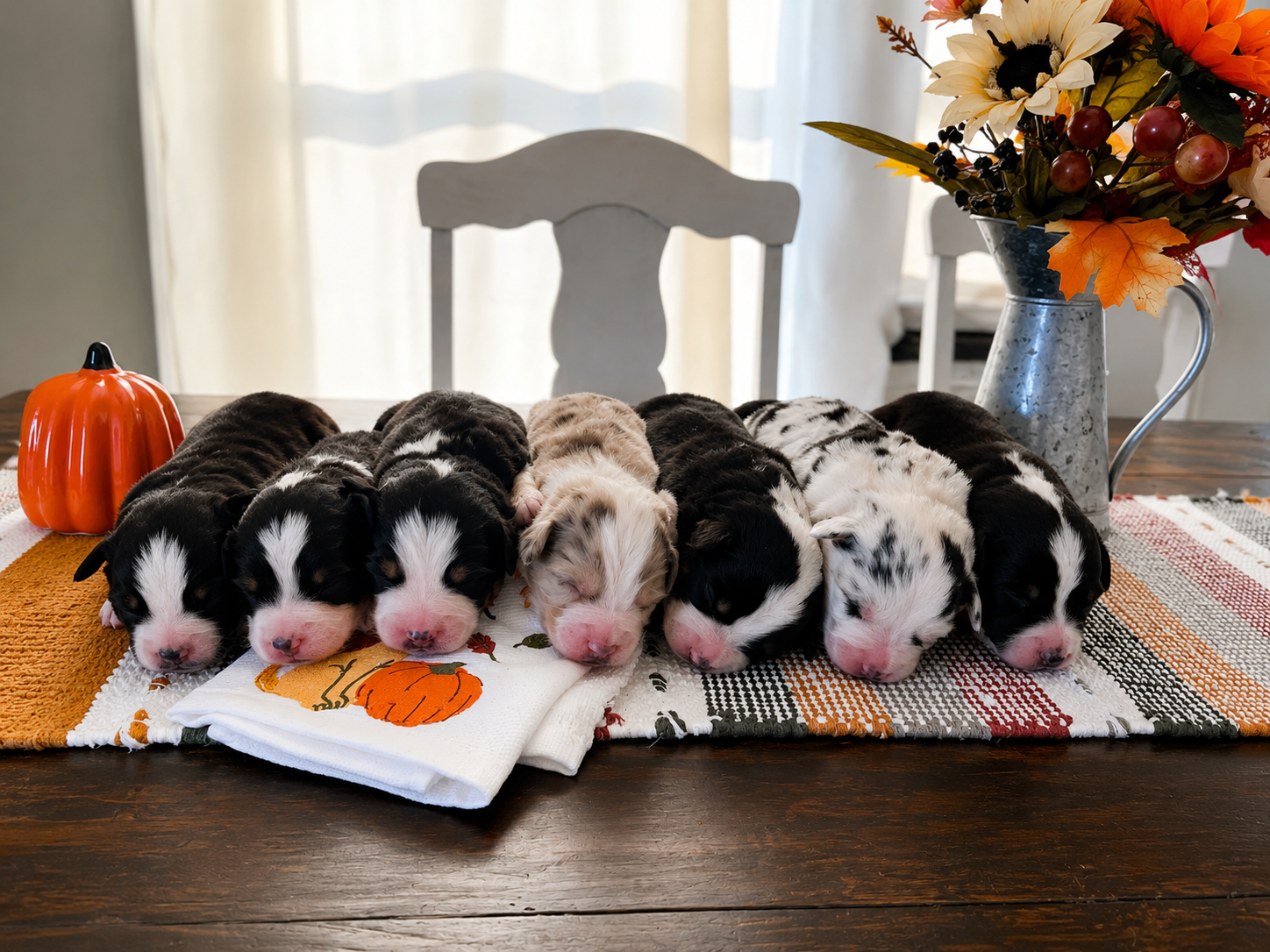 Sansa with her August 2026 litter